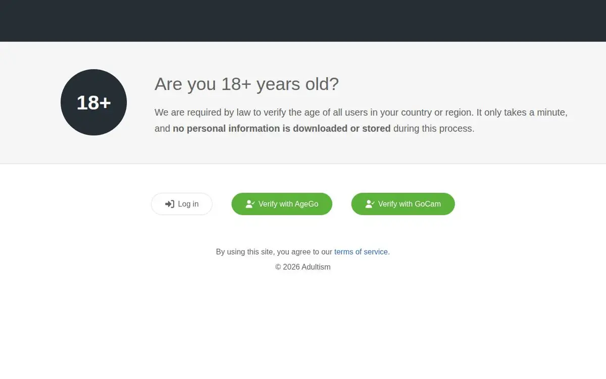 Adultism home page, blurred