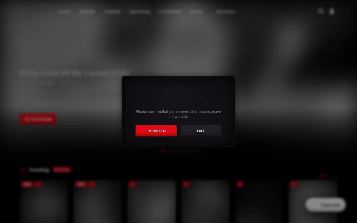 Lewdflix home page, blurred